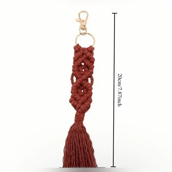 Macramé Keychain  - Neutral Tones - NWOT Pick 1 - Picture 5 of 5
